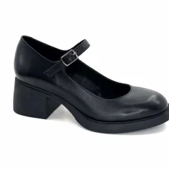 Elégant|Basic<marcha / m.moustafa Babies à Talon Ivoire Snj 2008 Cuir Noir