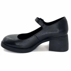 Elégant|Basic<marcha / m.moustafa Babies à Talon Ivoire Snj 2008 Cuir Noir