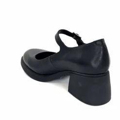 Elégant|Basic<marcha / m.moustafa Babies à Talon Ivoire Snj 2008 Cuir Noir