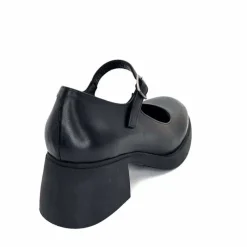 Elégant|Basic<marcha / m.moustafa Babies à Talon Ivoire Snj 2008 Cuir Noir