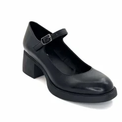 Elégant|Basic<marcha / m.moustafa Babies à Talon Ivoire Snj 2008 Cuir Noir