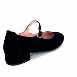 Féminin|Elégant<Sabrinas Ballerines à Bride Réglable 23052 Daim Noir