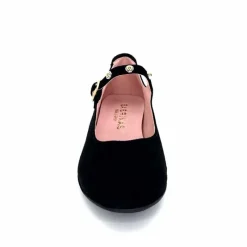 Féminin|Elégant<Sabrinas Ballerines à Bride Réglable 23052 Daim Noir