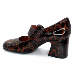 Talon|Animalier<Ivoire0331 Ballerines à Talon Ivoire 5126 Z Cuir Vernis Léo Léopard