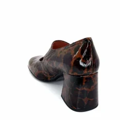 Talon|Animalier<Ivoire0331 Ballerines à Talon Ivoire 5126 Z Cuir Vernis Léo Léopard