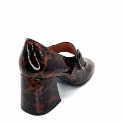 Talon|Animalier<Ivoire0331 Ballerines à Talon Ivoire 5126 Z Cuir Vernis Léo Léopard