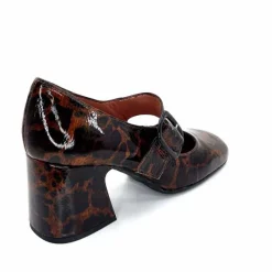 Talon|Animalier<Ivoire0331 Ballerines à Talon Ivoire 5126 Z Cuir Vernis Léo Léopard