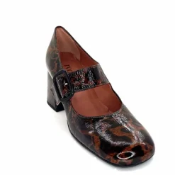 Talon|Animalier<Ivoire0331 Ballerines à Talon Ivoire 5126 Z Cuir Vernis Léo Léopard