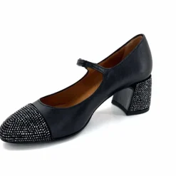 Talon|Féminin<martinat t Ballerines à Talon Ivoire 2204 Cuir Noir