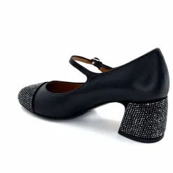 Talon|Féminin<martinat t Ballerines à Talon Ivoire 2204 Cuir Noir