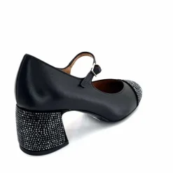 Talon|Féminin<martinat t Ballerines à Talon Ivoire 2204 Cuir Noir