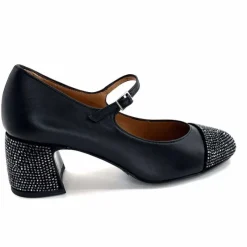 Talon|Féminin<martinat t Ballerines à Talon Ivoire 2204 Cuir Noir