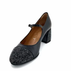 Talon|Féminin<martinat t Ballerines à Talon Ivoire 2204 Cuir Noir