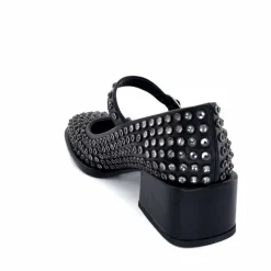Talon|Bijoux<noa harmon Ballerines à Talon 9843-06 Cuir Diamants Noir