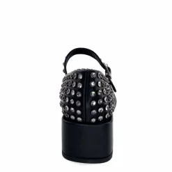 Talon|Bijoux<noa harmon Ballerines à Talon 9843-06 Cuir Diamants Noir