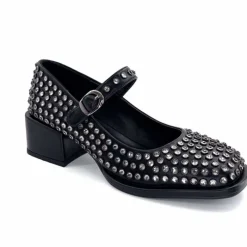 Talon|Bijoux<noa harmon Ballerines à Talon 9843-06 Cuir Diamants Noir
