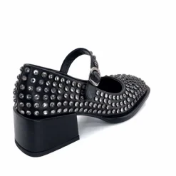 Talon|Bijoux<noa harmon Ballerines à Talon 9843-06 Cuir Diamants Noir