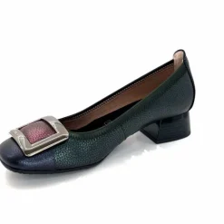 Talon|Fantaisie<Hispanitas Ballerines à Talons Chi 243673 Manila Cuir Bleu Vert