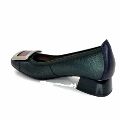 Talon|Fantaisie<Hispanitas Ballerines à Talons Chi 243673 Manila Cuir Bleu Vert