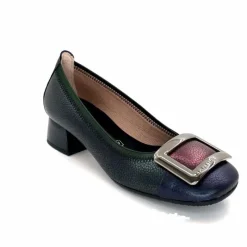 Talon|Fantaisie<Hispanitas Ballerines à Talons Chi 243673 Manila Cuir Bleu Vert