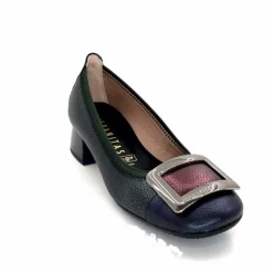 Talon|Fantaisie<Hispanitas Ballerines à Talons Chi 243673 Manila Cuir Bleu Vert