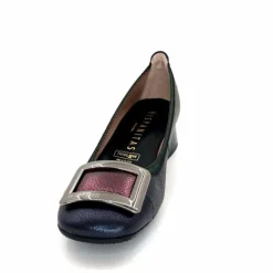 Talon|Fantaisie<Hispanitas Ballerines à Talons Chi 243673 Manila Cuir Bleu Vert