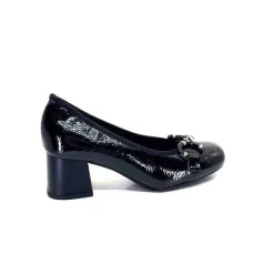 Elégant|Bijoux<Ivoire0130a Ballerines à Talons Ivoire 7e4906 Iv Cuir Vernis Noir
