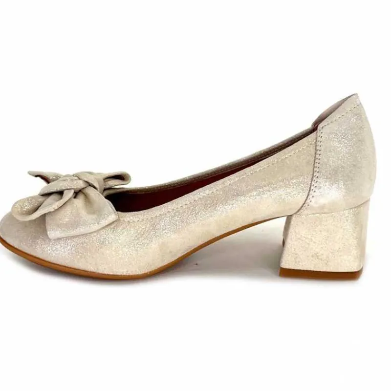 Basic|Ballerines<Sabrinas Ballerines à Talons 95103 Daim Doré Beige