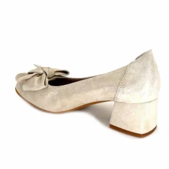 Basic|Ballerines<Sabrinas Ballerines à Talons 95103 Daim Doré Beige