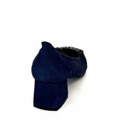 Basic|Ballerines<Sabrinas Ballerines à Talons 95101 Cuir Bleu Marine