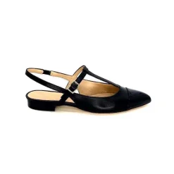 Elégant|Ballerines<Ivoire0347b Ballerines Bride Arrière Ivoire Ch788 Cuir Noir