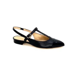 Elégant|Ballerines<Ivoire0347b Ballerines Bride Arrière Ivoire Ch788 Cuir Noir