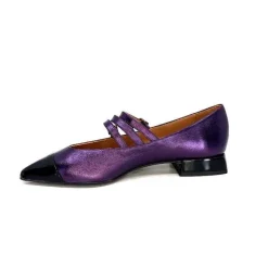 Fantaisie|Ballerines<Dansi Ballerines 5702 Cuir Métal Violet Fushia