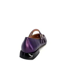 Fantaisie|Ballerines<Dansi Ballerines 5702 Cuir Métal Violet Fushia