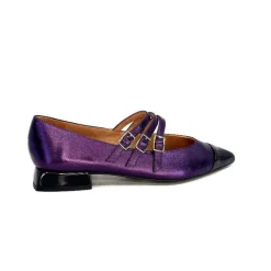 Fantaisie|Ballerines<Dansi Ballerines 5702 Cuir Métal Violet Fushia