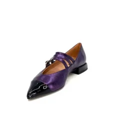 Fantaisie|Ballerines<Dansi Ballerines 5702 Cuir Métal Violet Fushia