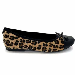 Animalier|Féminin<Ivoire0317a Ballerines Ivoire 2204108 4091 Textile Léo Léopard