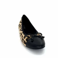 Animalier|Féminin<Ivoire0317a Ballerines Ivoire 2204108 4091 Textile Léo Léopard