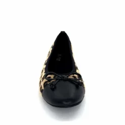 Animalier|Féminin<Ivoire0317a Ballerines Ivoire 2204108 4091 Textile Léo Léopard