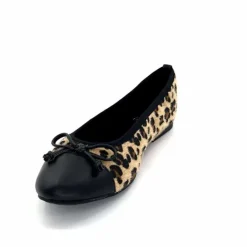 Animalier|Féminin<Ivoire0317a Ballerines Ivoire 2204108 4091 Textile Léo Léopard