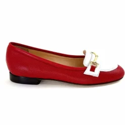 Elégant|Ballerines<Ivoire0200 Ballerines Ivoire 8002 For Cuir Blanc Rouge