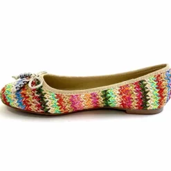 Fantaisie|Ballerines<Ivoire0317a Ballerines Ivoire 2201023 Raffia Multicolore