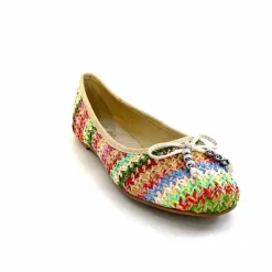Fantaisie|Ballerines<Ivoire0317a Ballerines Ivoire 2201023 Raffia Multicolore