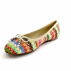 Fantaisie|Ballerines<Ivoire0317a Ballerines Ivoire 2201023 Raffia Multicolore