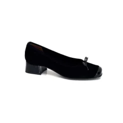 Elégant|Ballerines<Ivoire0036a Ballerines Ivoire Amarre Daim Noir