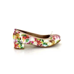 Fantaisie|Ballerines<Ivoire0036a Ballerines Ivoire Kat Azucena Cuir Imprimé Multicolore