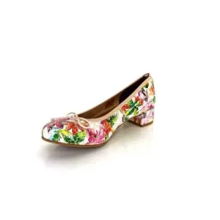 Fantaisie|Ballerines<Ivoire0036a Ballerines Ivoire Kat Azucena Cuir Imprimé Multicolore