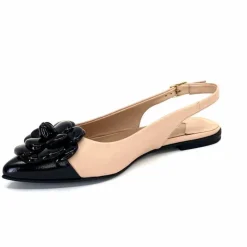 Féminin|Ballerines<398-ivoire Ballerines Ivoire M23099 Cuir Noir Beige