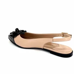 Féminin|Ballerines<398-ivoire Ballerines Ivoire M23099 Cuir Noir Beige