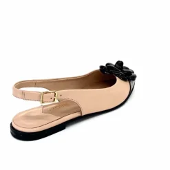 Féminin|Ballerines<398-ivoire Ballerines Ivoire M23099 Cuir Noir Beige